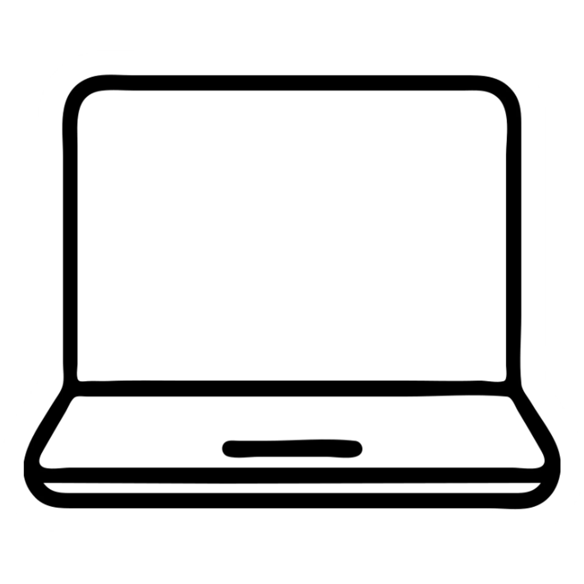 ordinateur, style icône outline sticker