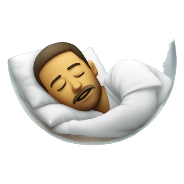 Tired man, in glass, laying on pillows  sticker