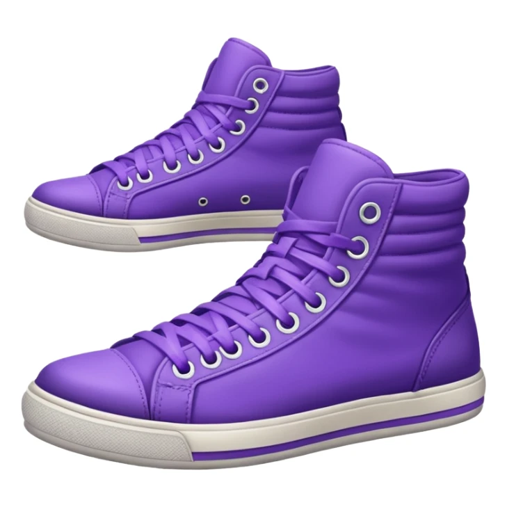 Still lufe, realistic detailed, purple high top sneakers sticker