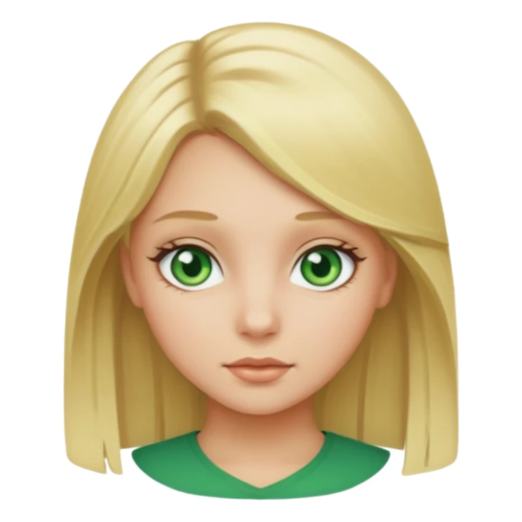 Girl blonde Green eyes sticker
