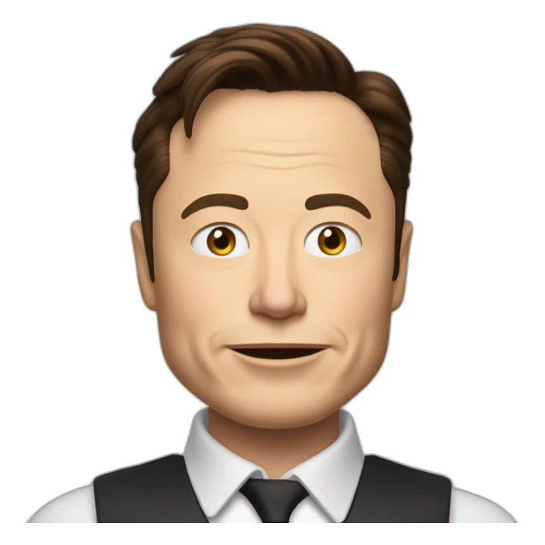 elon musk qui fait un doigt d'honner sticker