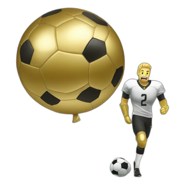 Ballon de football en or sticker