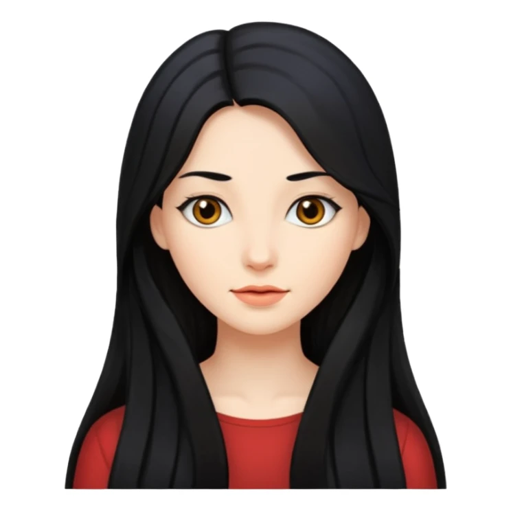 Women with long black hair  sticker
