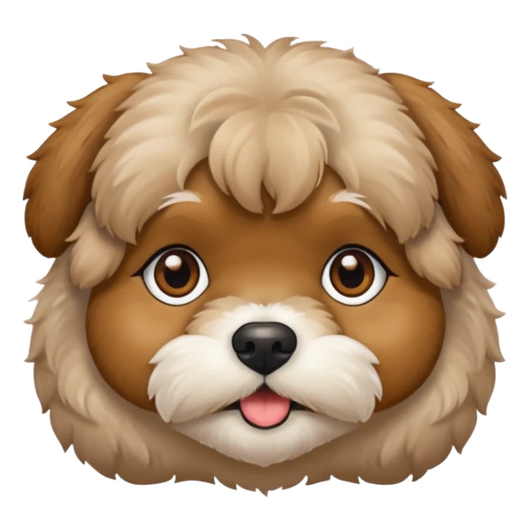 Shihpoo face all tan color, no white sticker