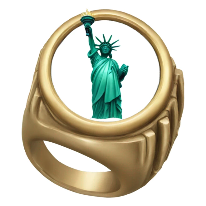 Statue of liberty hand with championship ring sticker