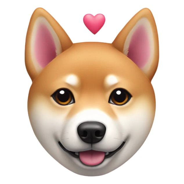 Shiba inu and pink hearts sticker