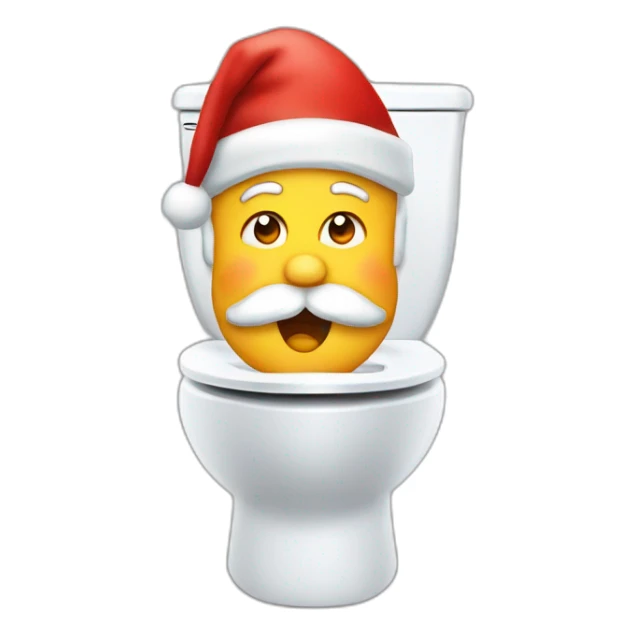 santa claus on toilet seat sticker