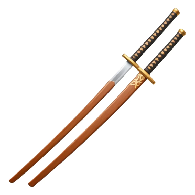 samurai training wooden sword object icon, traditional bokken, smooth polished wood, katana shape, simple guard, 3D cartoon, mobile game icon style, centered, clean background, soft shadow, no text, no watermark
 sticker