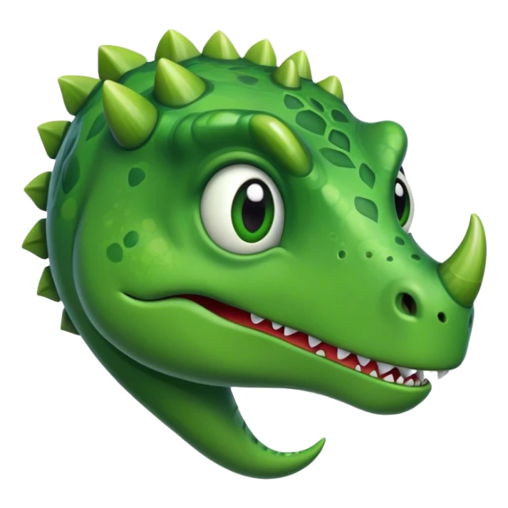 heart-shaped face of a dinosaur  sticker