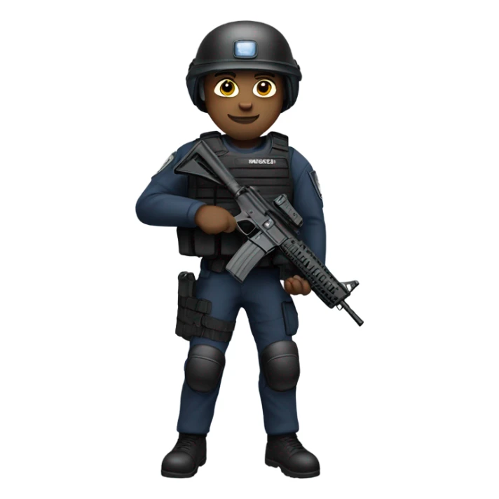 A white Police SWAT operator sticker