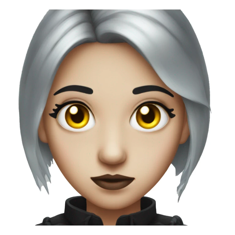 spooky girl with eerie lashes sticker