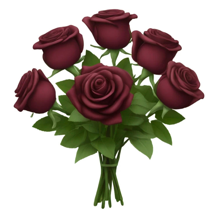 bouquet of burgundy roses  sticker
