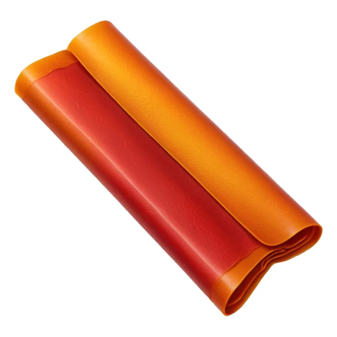 single strip of fruit leather, shiny and colorful, minimal details sticker