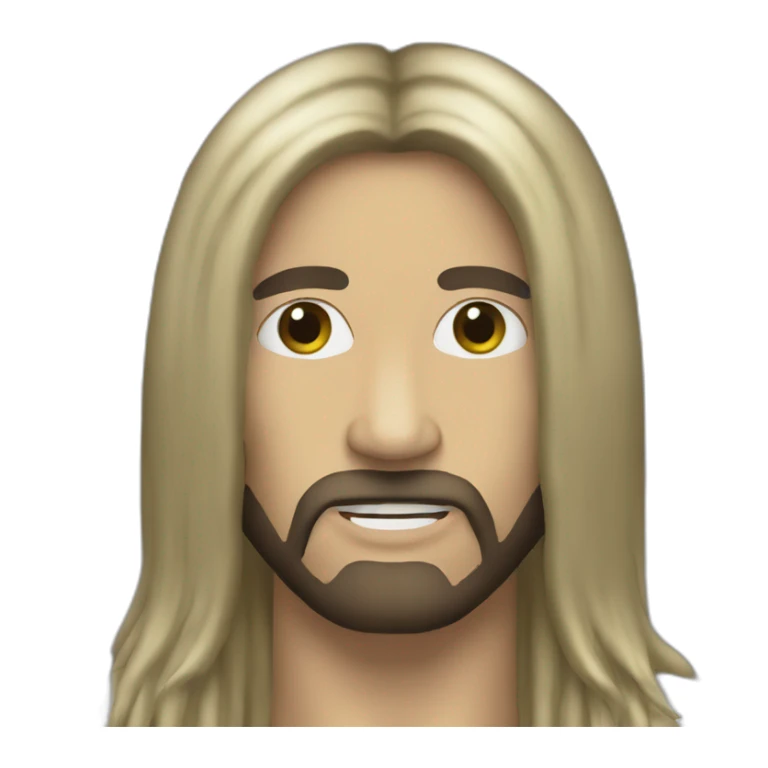 singer metal like jesus long hair black sticker