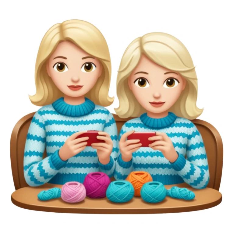 white ladies knitting on a cruise ship sticker