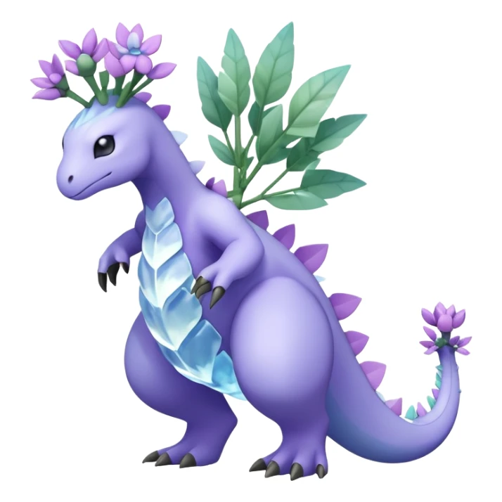Meganium-Amaura-fakemon (full body) sticker