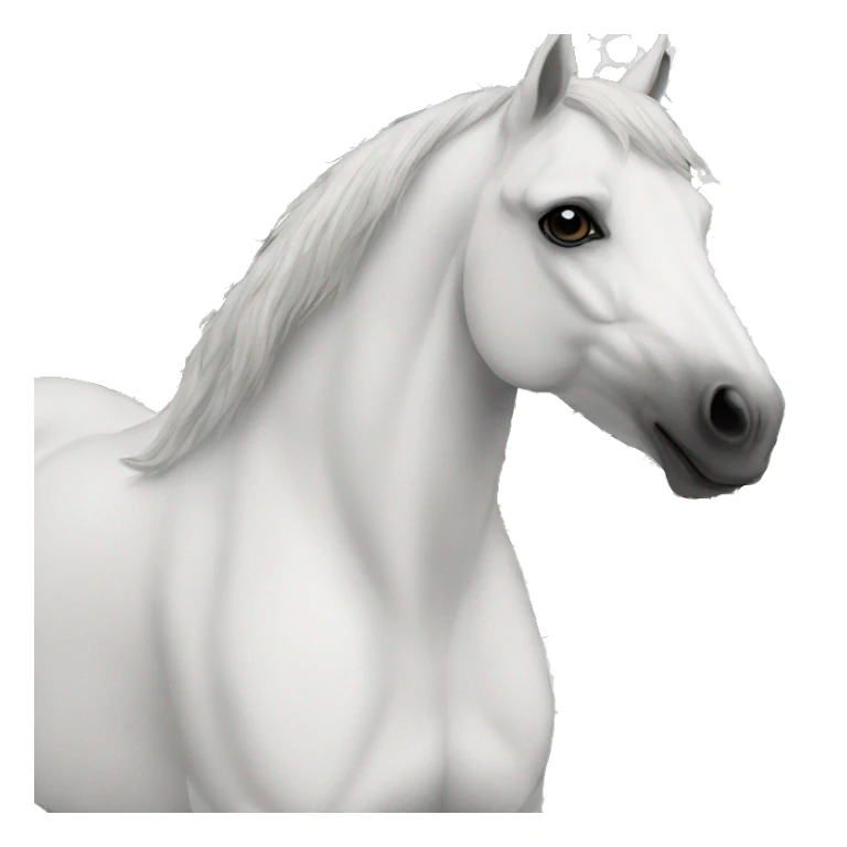 White Horse With black dots on the skin  sticker