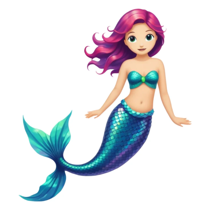 Mermaid tail sticker