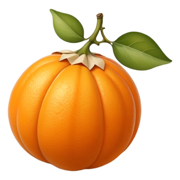 small orange fruit nestled in a delicate, papery husk partially peeled back to reveal glossy round berry inside, husk pale beige, veined, slightly translucent, curled edges, fruit smooth and vibrant, soft lighting, subtle shadows, emoji scale sticker