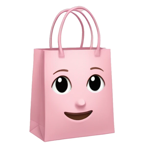 coquette light pink shopping bag  sticker