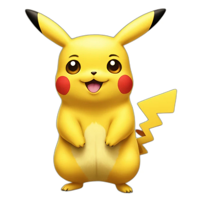 Pikachu en colère avec une grosse balafre sticker