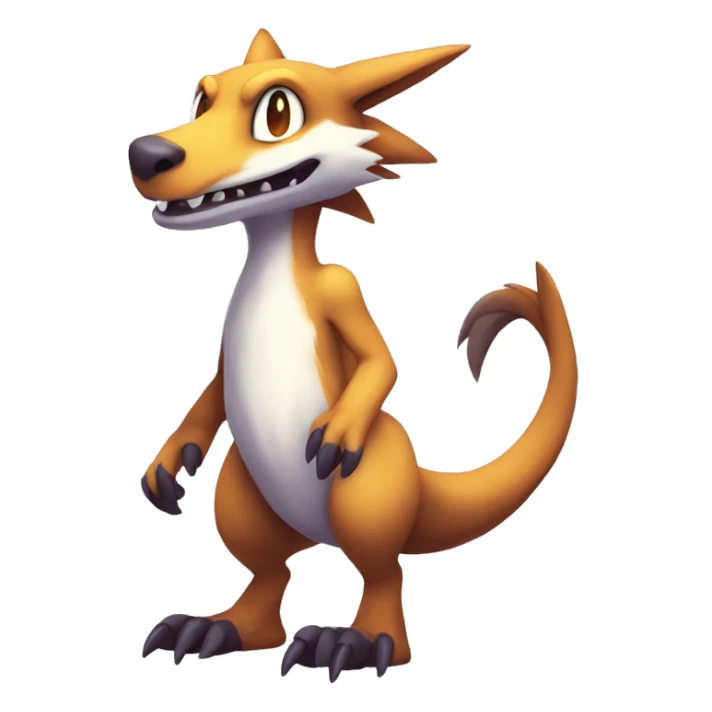 Cute Lombax-Sergal-Vernid-Fakemon full body  sticker