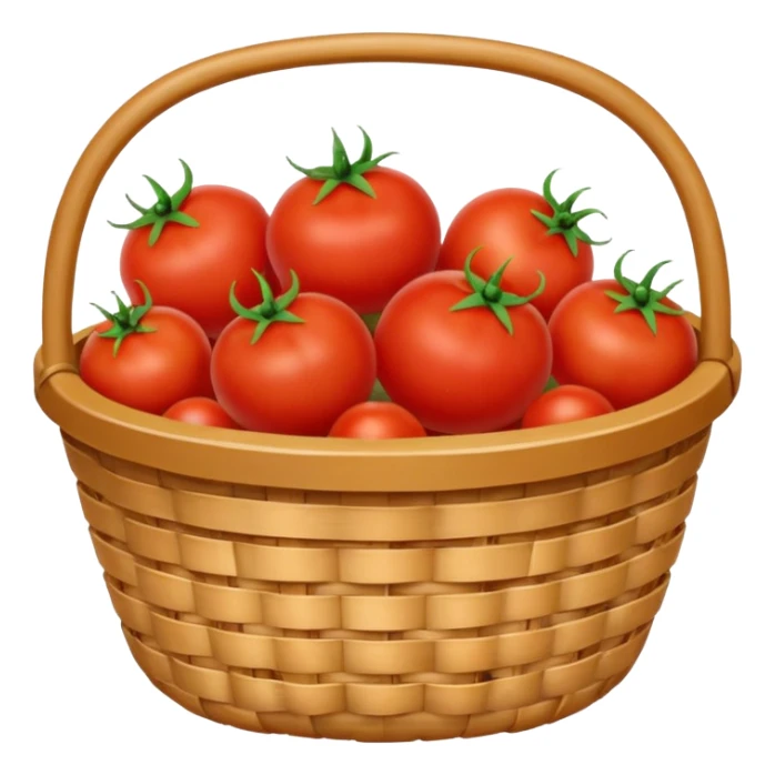 tomato and other fruits in basket sticker