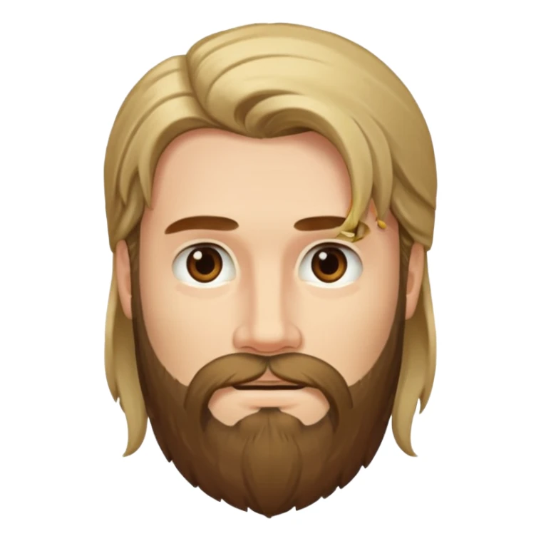 refree long hair and a beard but no moustache  sticker
