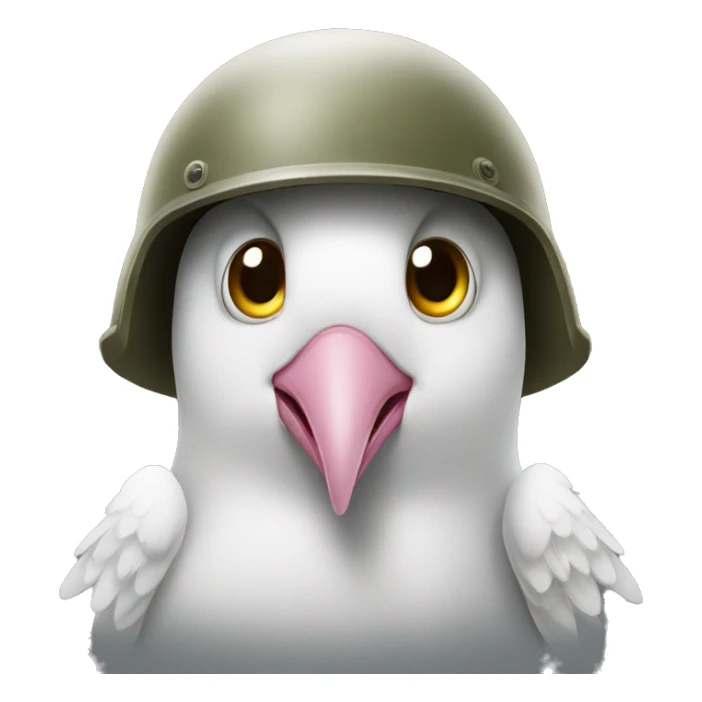 Dove crying from eye wearing army helmet  sticker