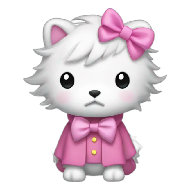 cute cat with pink bow sticker