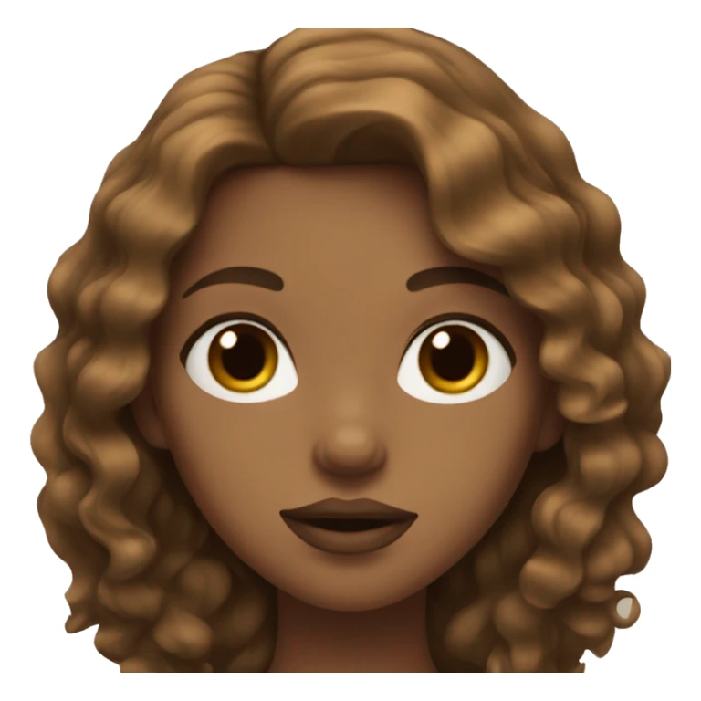 Girl with wavy brown hair and full lips sticker
