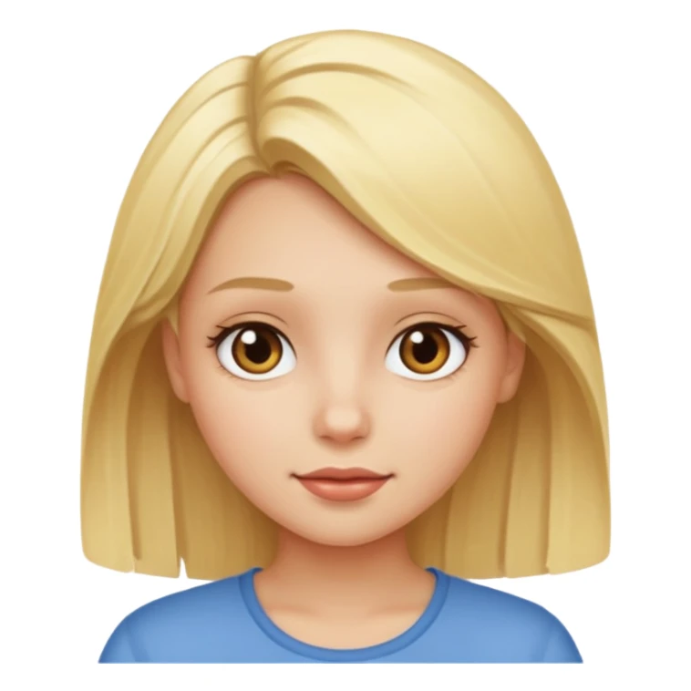 Crea una chica rubia  sticker