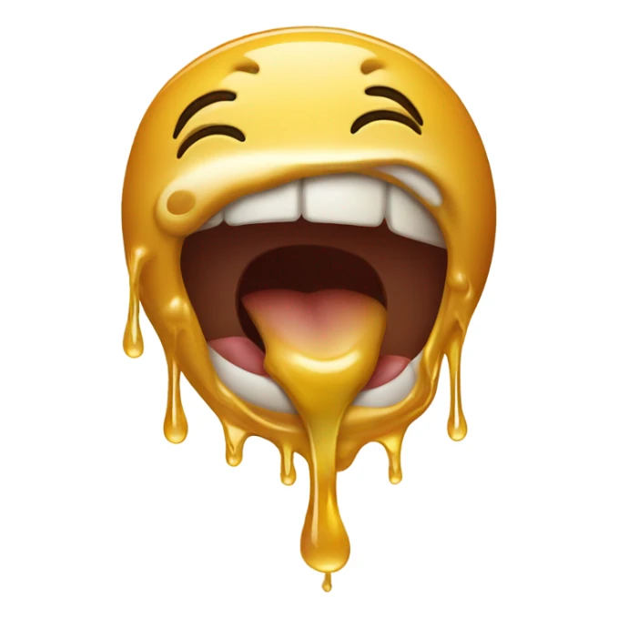 honey falling out of mouth sticker