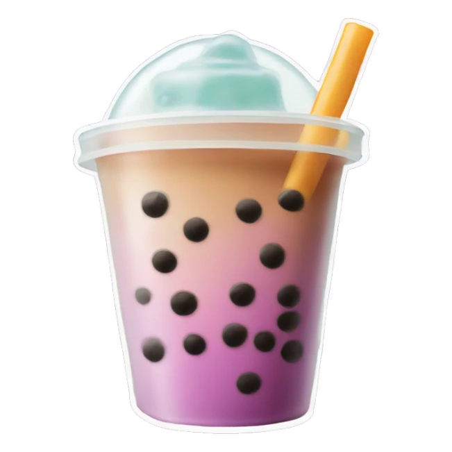 Bubble tea sticker