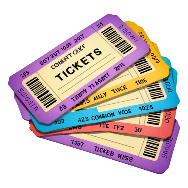 tickets of a concert sticker