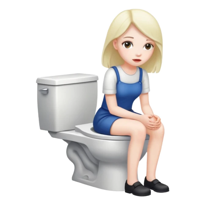 girl on toilet sticker