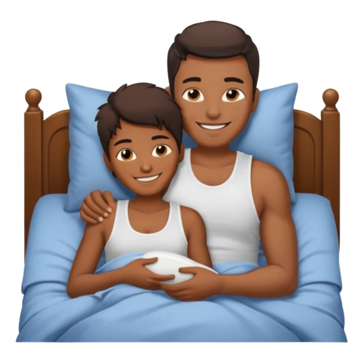 Masculine woman spooning in bed sticker