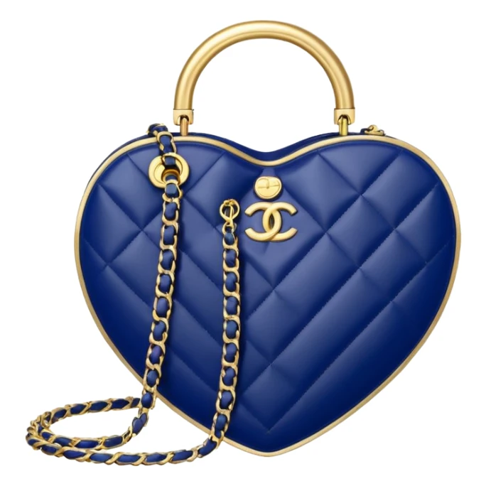 chanel heart shape bag white color bag sticker