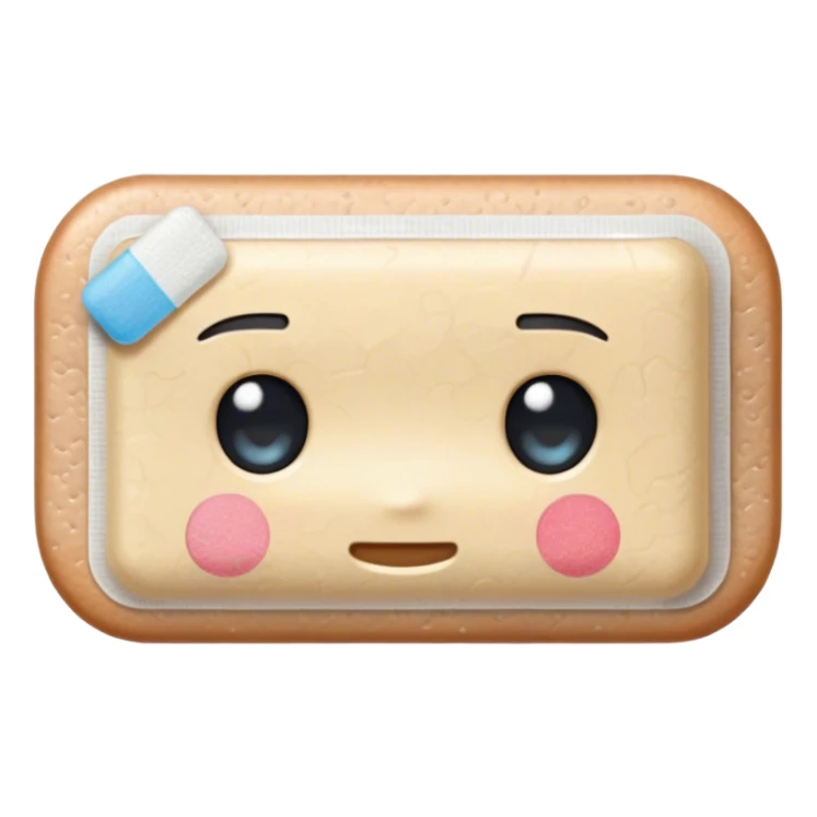 Bandaid places on forehead  sticker