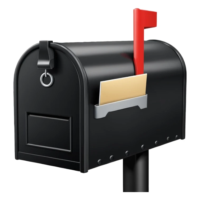 black unified mailbox 90210 on black post sticker