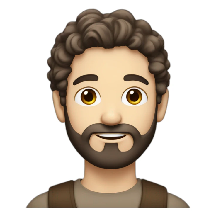 jewish with blue eyes, beard, brown hair sticker