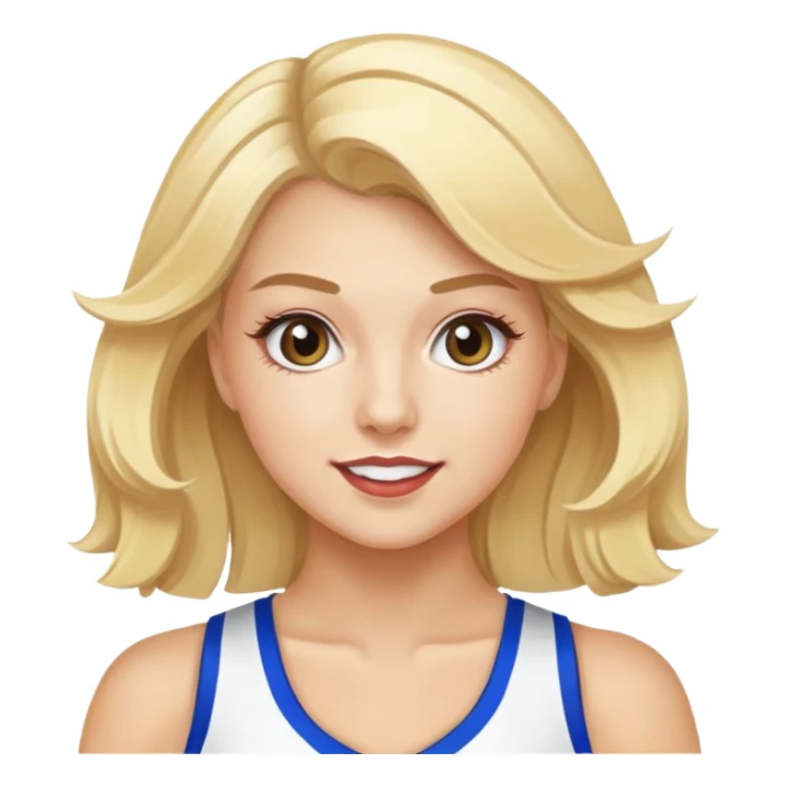 senior elite cheerleader blonde allstar cheerleader sticker