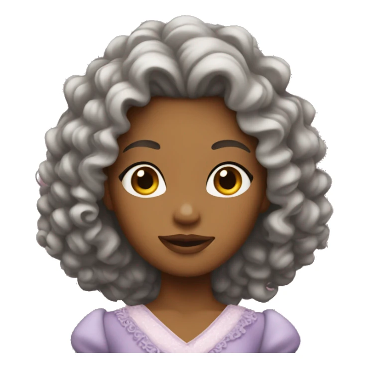 Princess with boots and curly hair  sticker