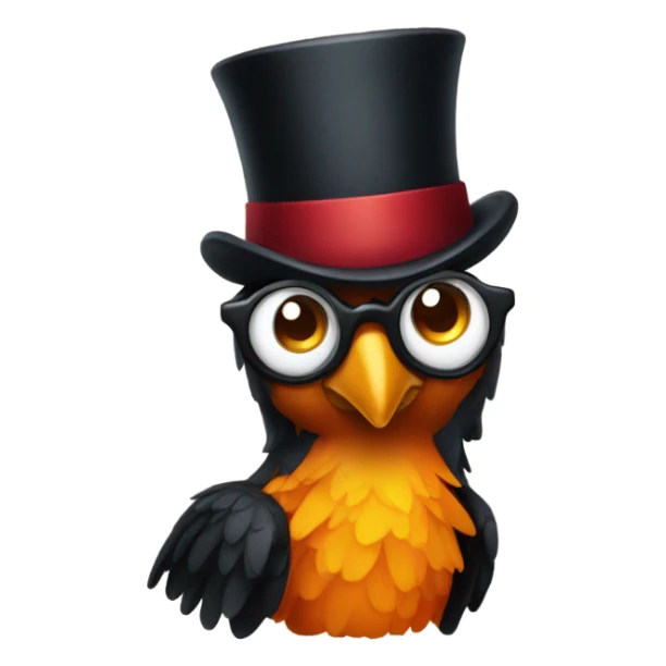 a phoenix with a mondale and top hat sticker