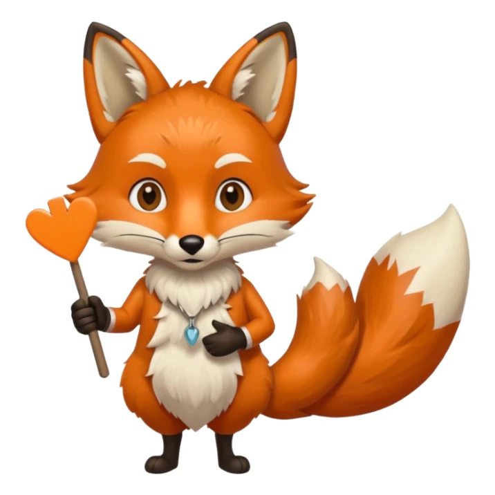 a fox HOLDING a peut-être sign sticker