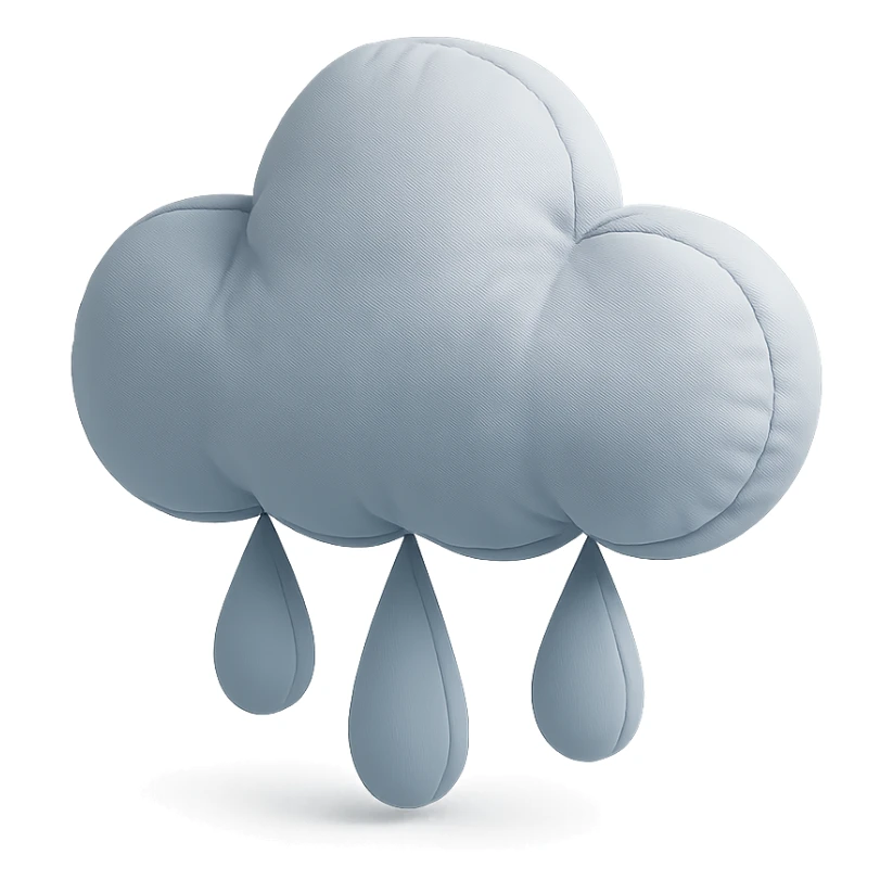 rain cloud in cushion style sticker