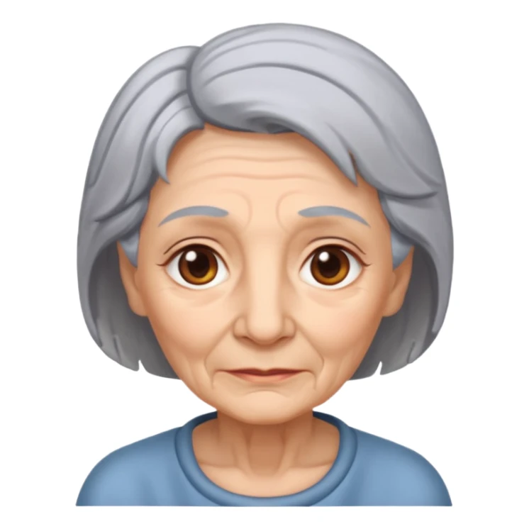 grey hair old woman sticker