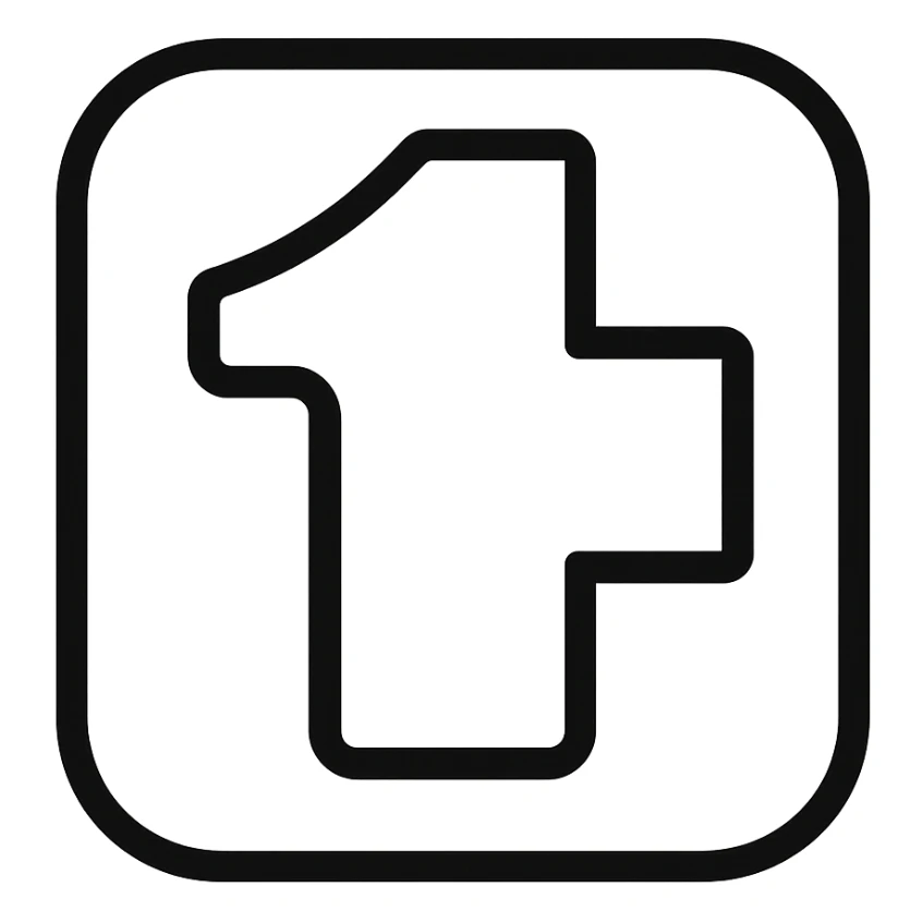 Design an emoji with the text 'C1' in a bold, angular font as shown in the reference image. The text should be white on a gray background with rounded corners. Maintain the style of a lineal color icon with black outlines. sticker