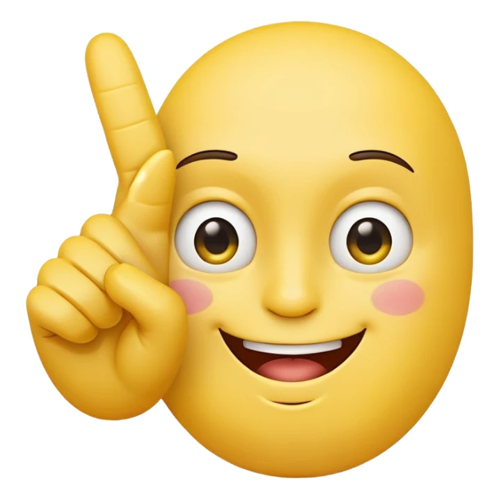 A happy face holding out a middle finger sticker