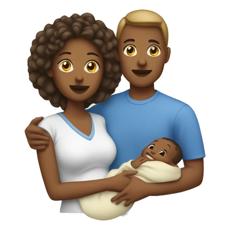 mom with baby boy sticker